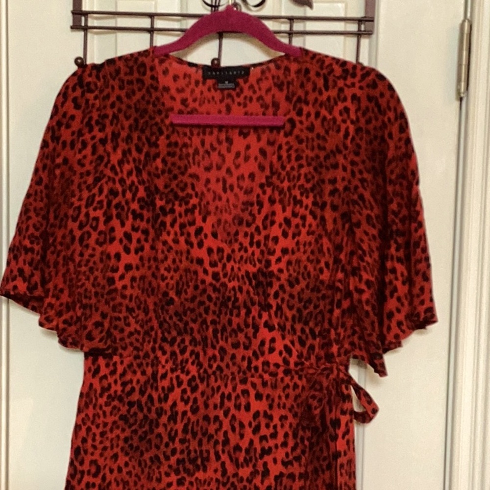 Sanctuary Animal Print Wrap Dress w/ Bell Sleeves - Picture 2 of 10